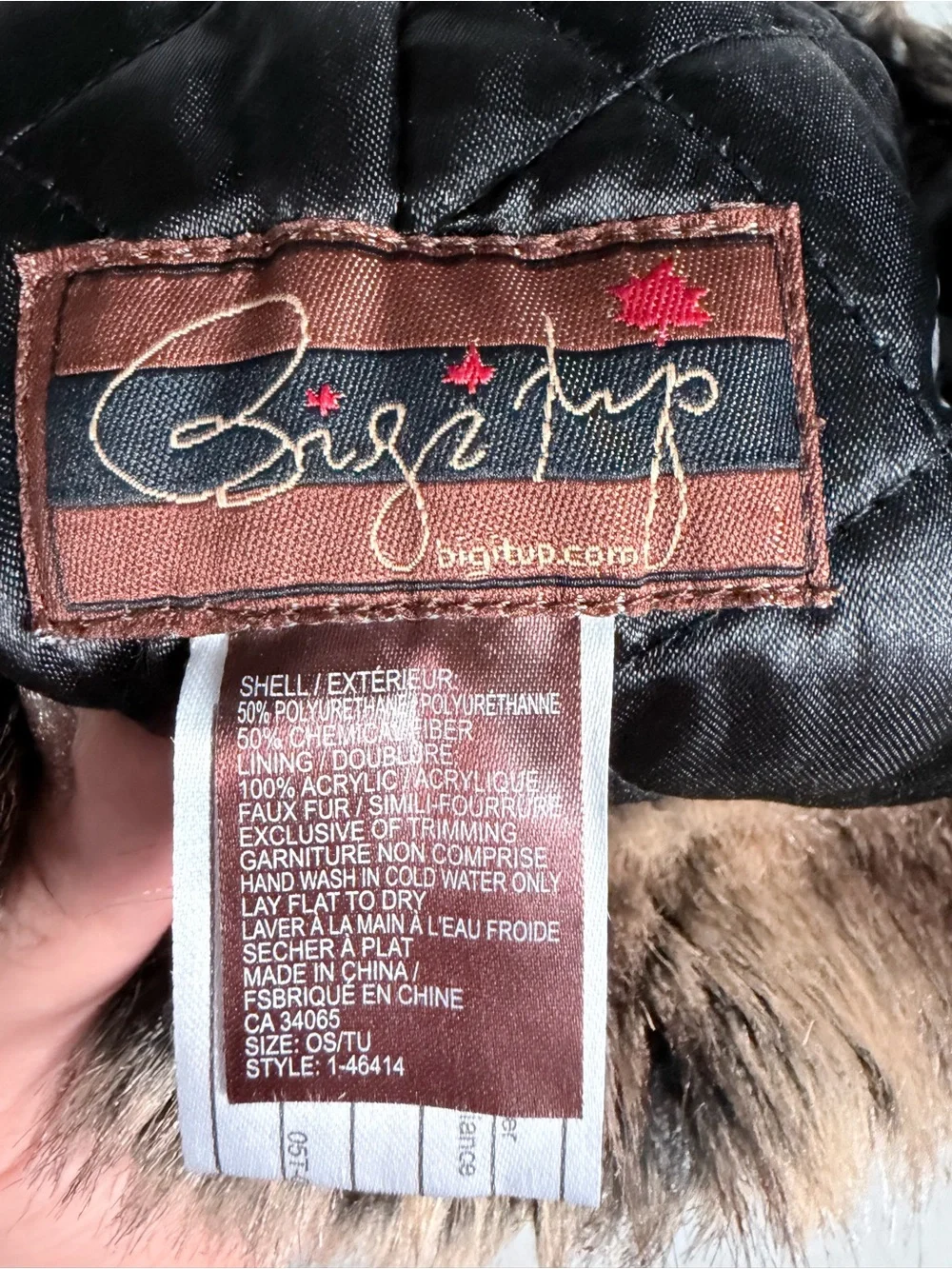 Vintage Faux Fur winter Aviator Trapper Hat - Brown